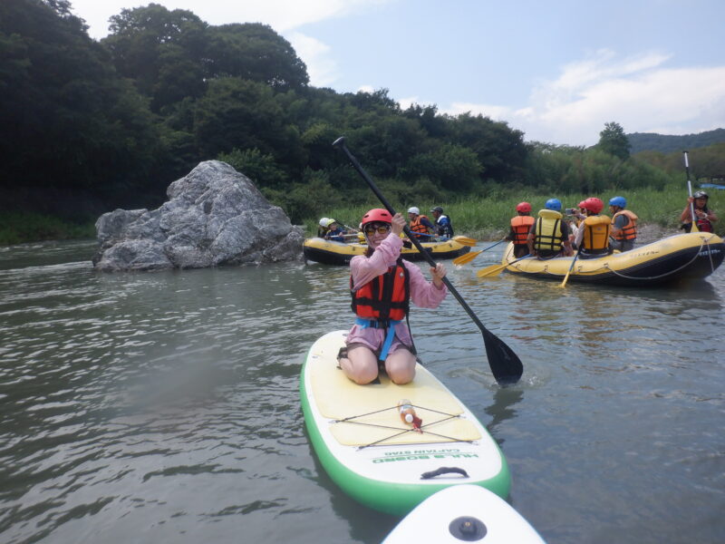 埼玉旅　寄居町で川遊び　サンブリンガー　サップツアー　サップ　ラフティング　ちびっ子ラフティング