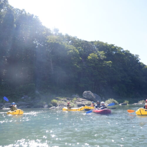 埼玉旅　サンブリンガー　寄居町で川遊び　パックラフト　パックラフトツアー　４歳からご参加どうぞ