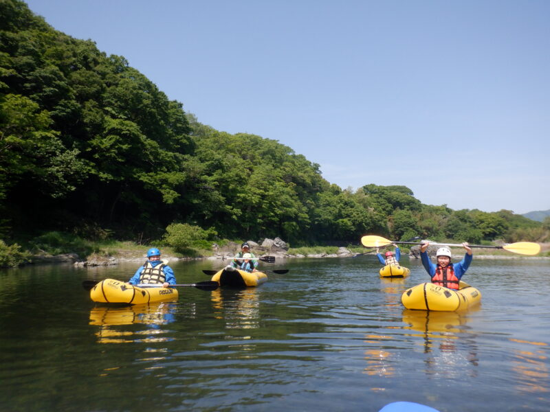 寄居町で川遊び川下り　サンブリンガー