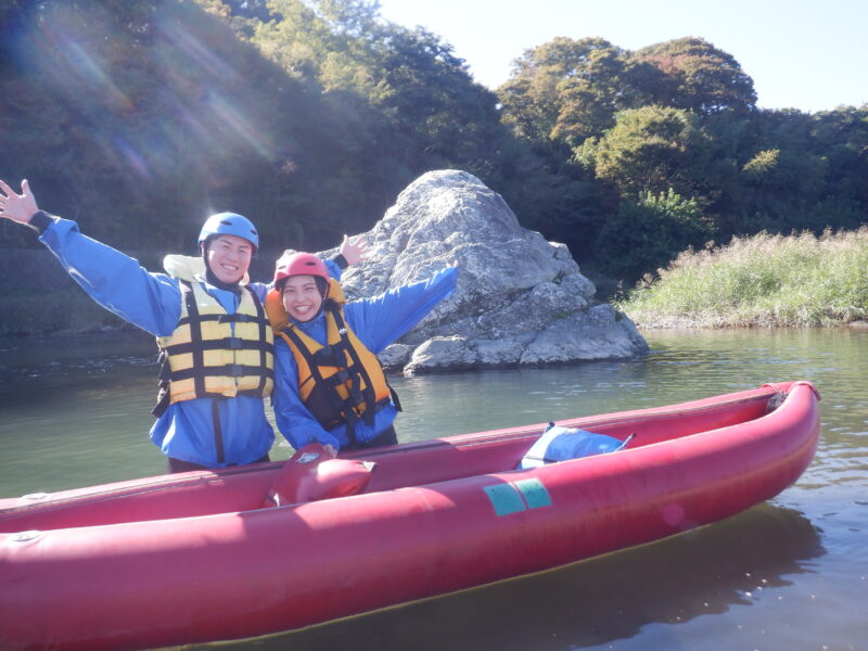埼玉旅　寄居町で川遊び　サンブリンガー　ダッキパックラフト　パックラフトツアー　４歳からご参加どうぞ