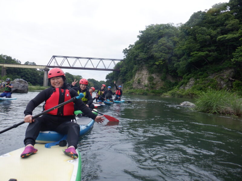 埼玉SUP　寄居でSUP　埼玉寄居町で川遊び