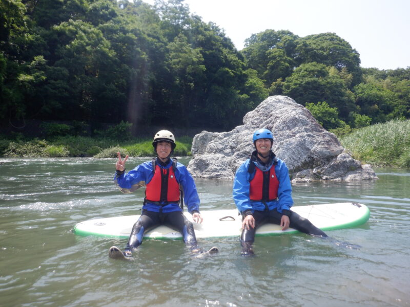 埼玉寄居町で川遊び　ちびっ子ラフティング　ラフティング　