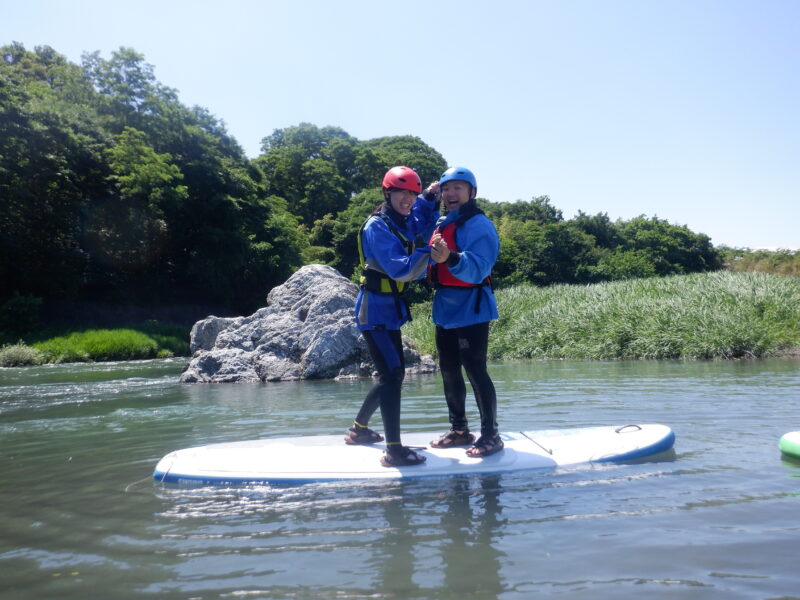 埼玉寄居町で川遊び　サップリバーサップ