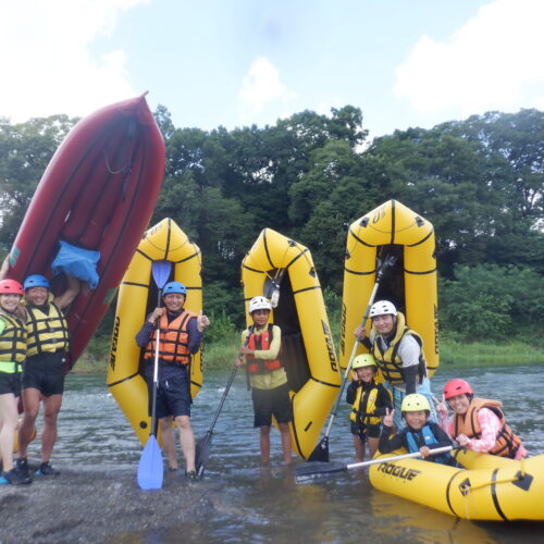 埼玉旅　寄居町で川遊び　サンブリンガー　パックラフト　ダッキー　ちびっ子ラフティング　ラフ四歳から出来るラフティング