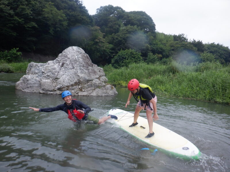 埼玉寄居町で川遊び　SUP　サップツアー