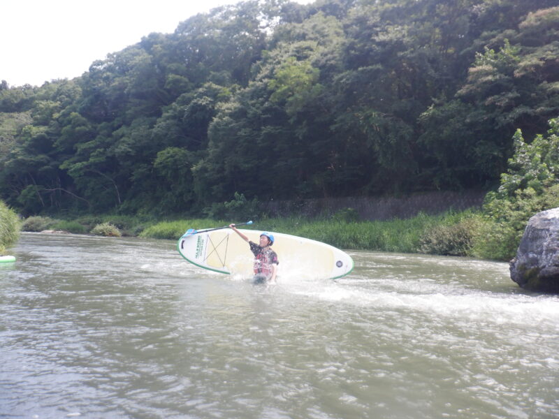 埼玉寄居町で川遊び　SUP　サップツアー